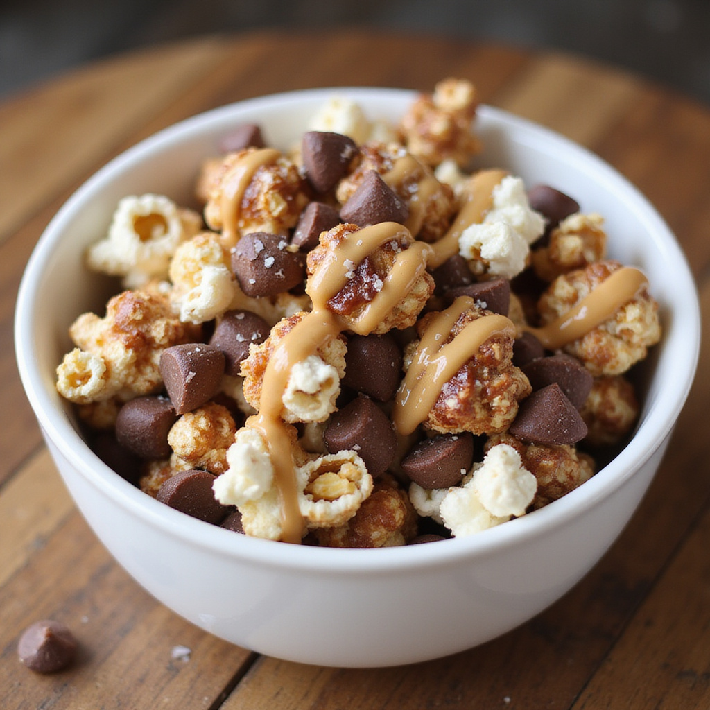 Chocolate Peanut Butter Popcorn Recipe: Sweet and Salty Snack Delight