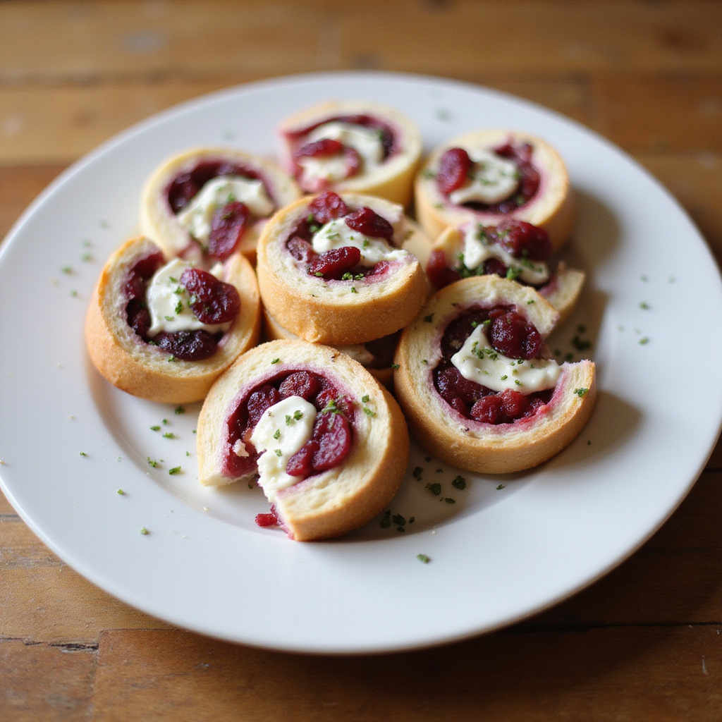 Cranberry Cream Cheese Pinwheels Recipe: Festive Appetizer Delight