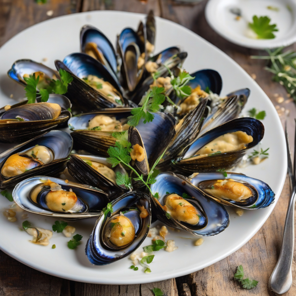 Mussel Without Shell Alive Baked Mussels Without Shell Recipe: Garlic Butter Delight