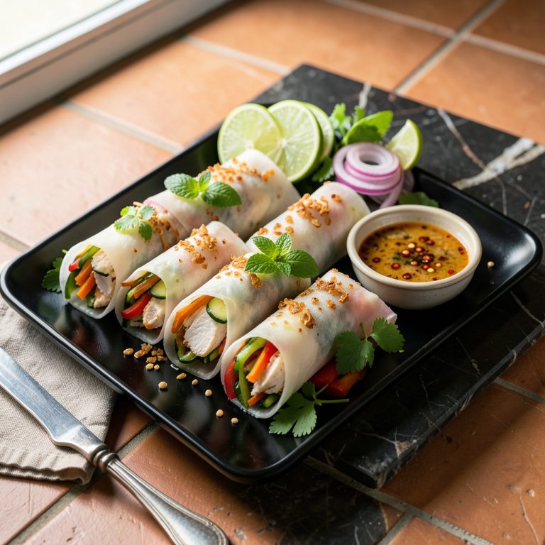 Chicken Rice Paper Rolls Recipe: Fresh and Flavorful Wraps - Time to Recipe