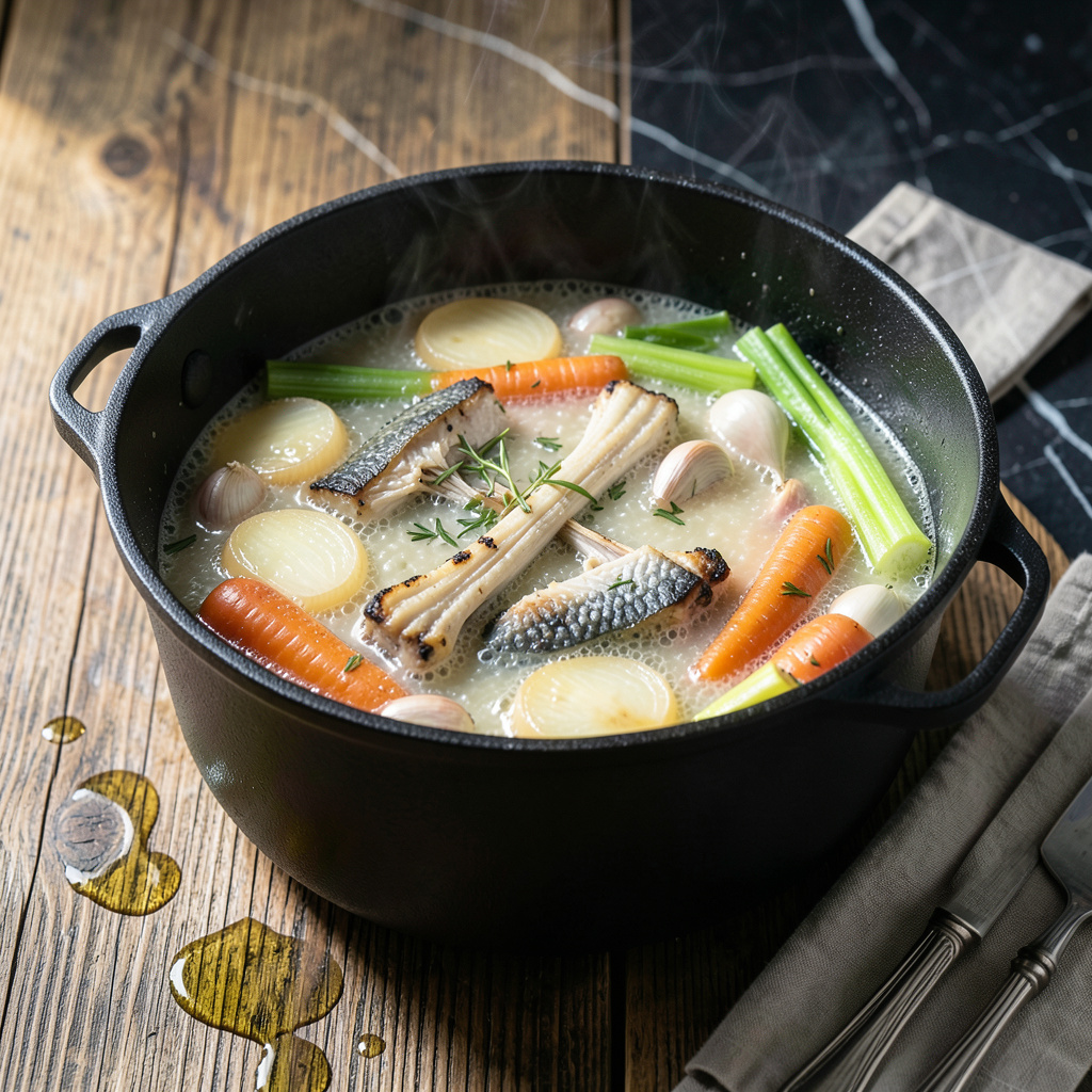 Cooked Fish Stock Fish Stock Recipe: Rich Umami Foundation for Seafood Dishes - Time to ...