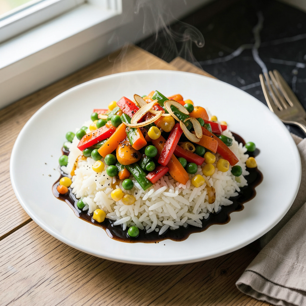 Rice and Frozen Vegetables Recipe: Speedy One-Pan Meal - Time to Recipe
