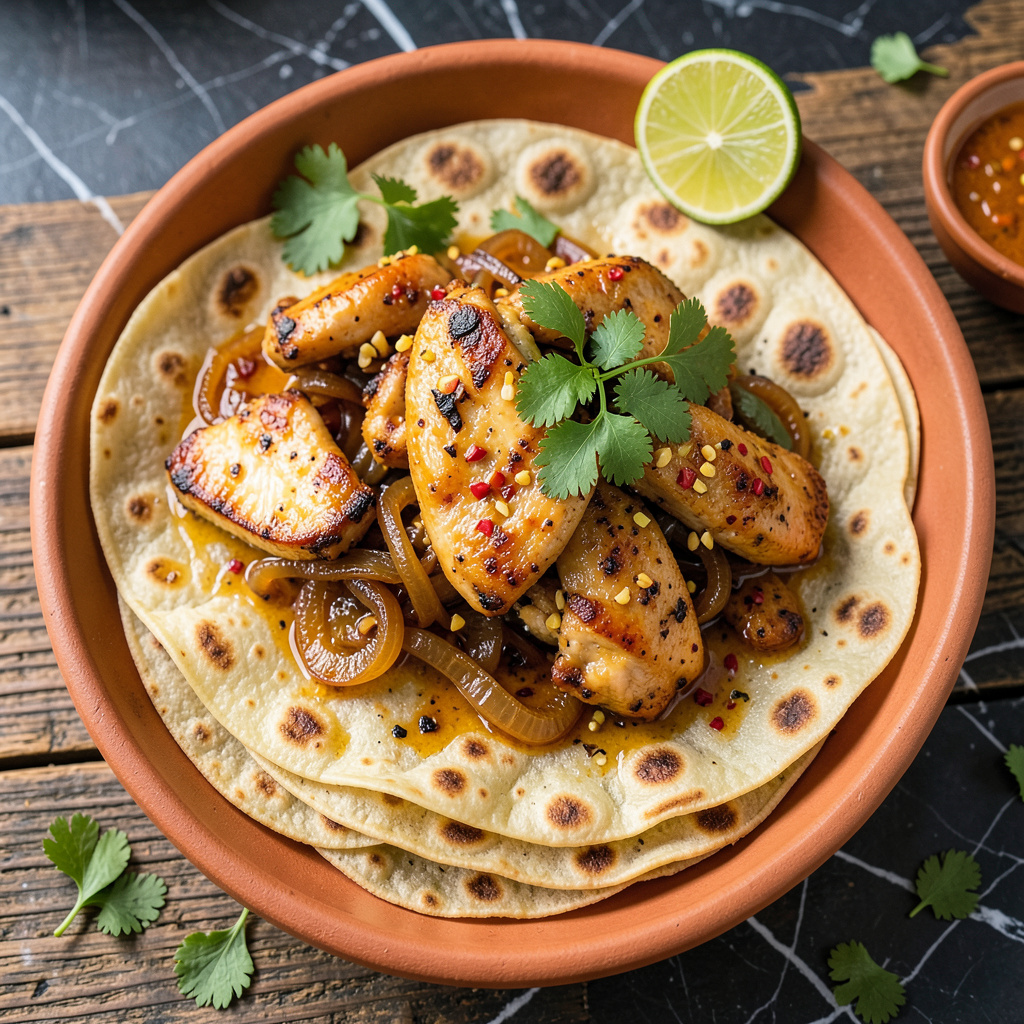 Flakey Roti Chicken Roti Recipe: Flaky Caribbean Flatbread With Juicy Filling ...