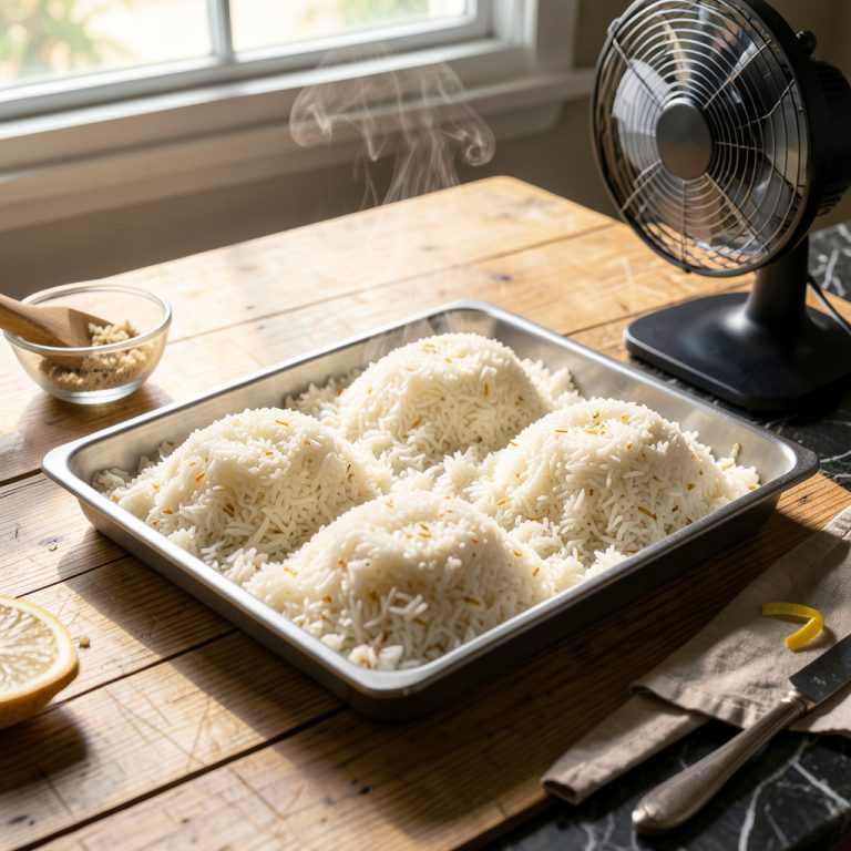 Cooling Rice How to Cool Rice Quickly: The Spread-and-Fan Method for Perfect Texture