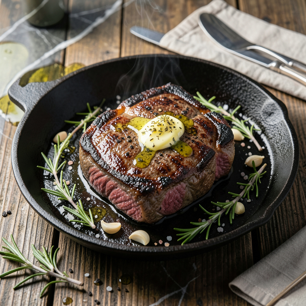 Cast Iron Rib Eye Steak Recipe: Perfectly Seared with Buttery Depth