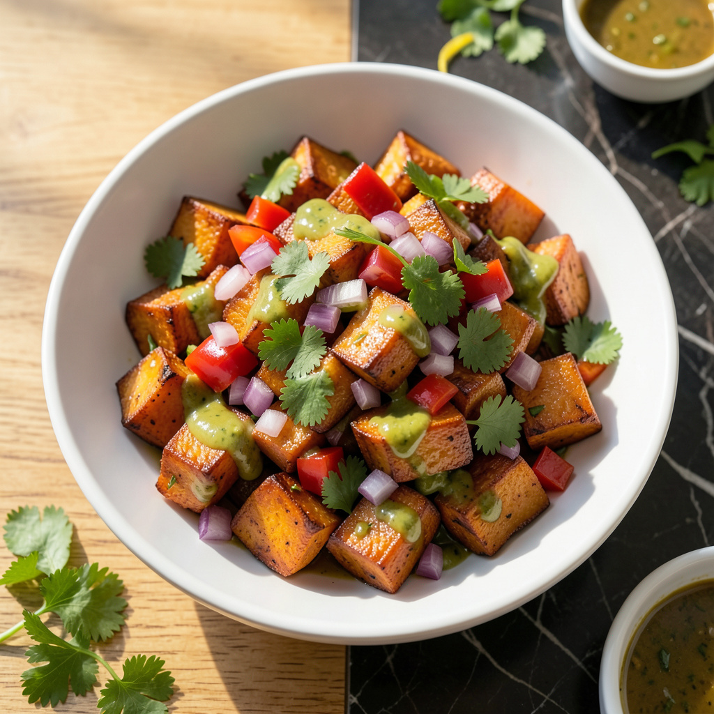 Colg Wseem R Cold Sweet Potato Salad Recipe: Tangy Lime and Cilantro Zing